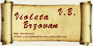 Violeta Brzovan vizit kartica